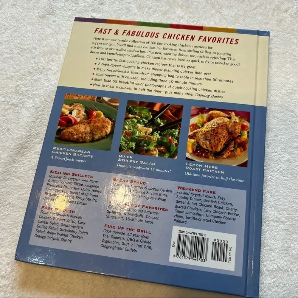 Terrific Chicken 100 Great Meals in Minutes Hardback Cookbook Recipes Quick Cook